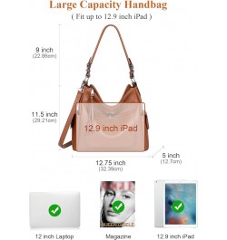 Leather Hobo Purses and Handbags for Women Ladies Shoulder Crossbody Purse A4-brown $40.19 Hobo Bags