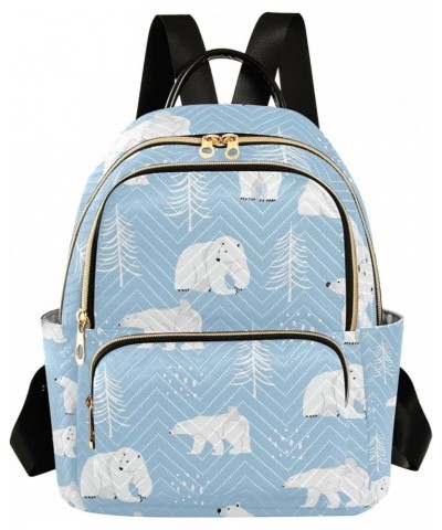 Polar Bear and Tree Backpack for Women Shoulder Bag Lightweight Small Backpack Casual Daypack for Travel Small(11.41'' x 6.1'...