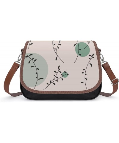 Leaves Womens Leather Expandable Travel Crossbody Adjustable Strap Style-2 $16.98 Crossbody Bags