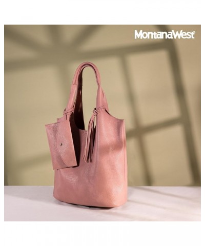 Slouchy Hobo Bags for Women Soft Designer Shoulder Purses Ladies Top Handle Handbag Z Rose Pink $13.72 Hobo Bags