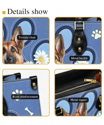 Personalized German Shepherd Dog Handbags, Custom Name Dog Leather Bags, Purses, Shoulder Bag, Gift For Dog Mom Dog Lover Sty...