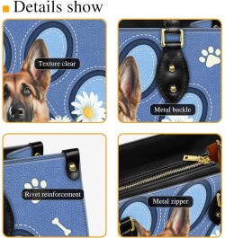 Personalized German Shepherd Dog Handbags, Custom Name Dog Leather Bags, Purses, Shoulder Bag, Gift For Dog Mom Dog Lover Sty...