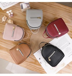 Mini Backpack Purse Zipper Closure Faux Leather Backpack Purse Gift for Women Black $9.44 Backpacks