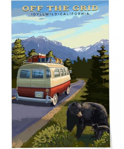 24x36 Inch Giclee Print, Idyllwild, California, Off the Grid, Camper Van and Wildlife $23.00 Totes