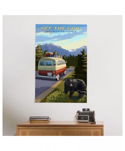 24x36 Inch Giclee Print, Idyllwild, California, Off the Grid, Camper Van and Wildlife $23.00 Totes