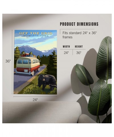 24x36 Inch Giclee Print, Idyllwild, California, Off the Grid, Camper Van and Wildlife $23.00 Totes