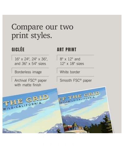 24x36 Inch Giclee Print, Idyllwild, California, Off the Grid, Camper Van and Wildlife $23.00 Totes