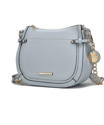 Shoulder Bag for Women, Vegan Leather Crossbody Fashion Handbag Messenger Purse Raelynn Light Blue $25.75 Shoulder Bags