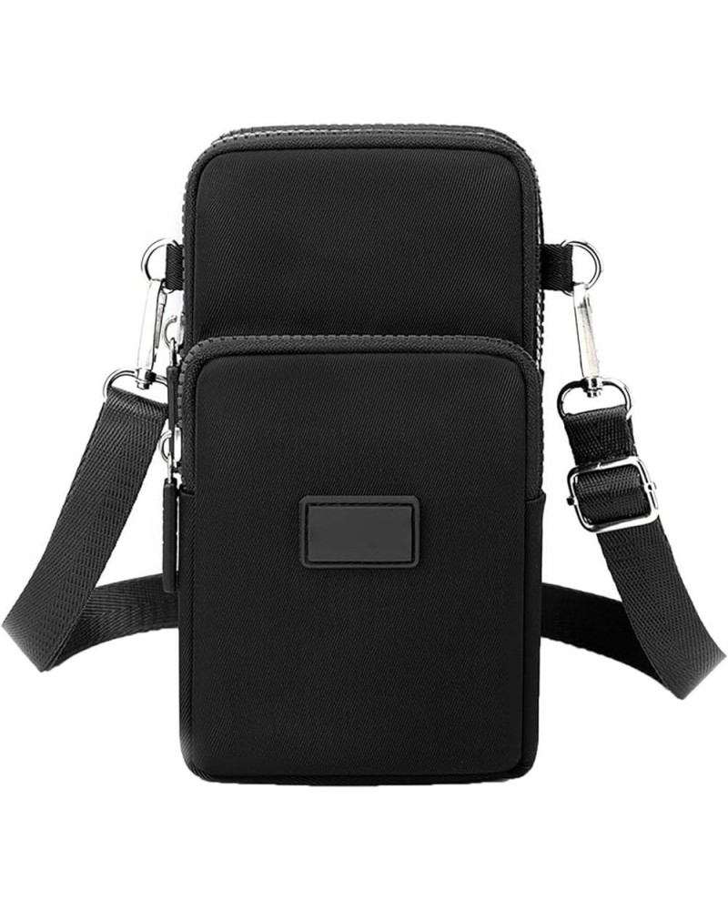 Solid Color Versatile Mobile Phone Bag Small Crossbody Bag Vertical Mini Change Bag Womens Work Bag Black $9.95 Crossbody Bags