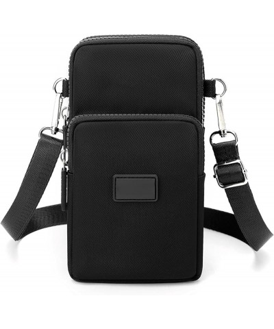 Solid Color Versatile Mobile Phone Bag Small Crossbody Bag Vertical Mini Change Bag Womens Work Bag Black $9.95 Crossbody Bags