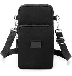 Solid Color Versatile Mobile Phone Bag Small Crossbody Bag Vertical Mini Change Bag Womens Work Bag Black $9.95 Crossbody Bags