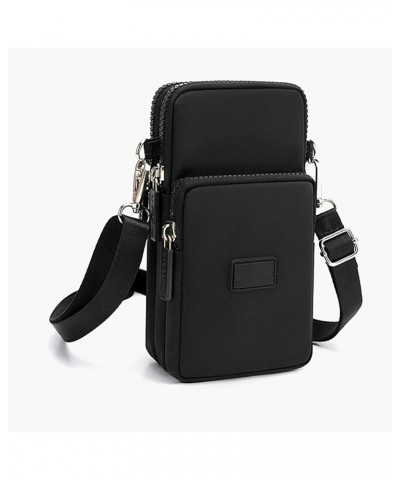 Solid Color Versatile Mobile Phone Bag Small Crossbody Bag Vertical Mini Change Bag Womens Work Bag Black $9.95 Crossbody Bags