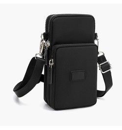 Solid Color Versatile Mobile Phone Bag Small Crossbody Bag Vertical Mini Change Bag Womens Work Bag Black $9.95 Crossbody Bags