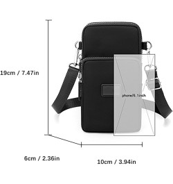 Solid Color Versatile Mobile Phone Bag Small Crossbody Bag Vertical Mini Change Bag Womens Work Bag Black $9.95 Crossbody Bags