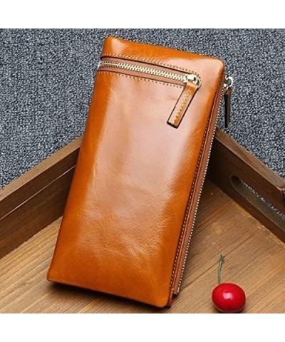 durable Leather Wallet Long Zipper Card Slots Classic Ladies Purse Clutch Large Capacity Large Cute Ladies Wallets Fashion Gi...