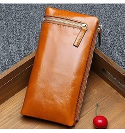 durable Leather Wallet Long Zipper Card Slots Classic Ladies Purse Clutch Large Capacity Large Cute Ladies Wallets Fashion Gi...