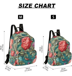 Autumn Pumpkins and Leaves Ladies Fashion Backpack, Medium Travel Backpack for Women, Backpack for Adults, M Colorful Floral ...