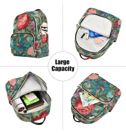 Autumn Pumpkins and Leaves Ladies Fashion Backpack, Medium Travel Backpack for Women, Backpack for Adults, M Colorful Floral ...