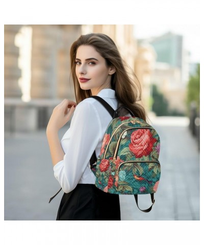 Autumn Pumpkins and Leaves Ladies Fashion Backpack, Medium Travel Backpack for Women, Backpack for Adults, M Colorful Floral ...