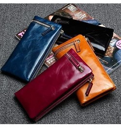 durable Leather Wallet Long Zipper Card Slots Classic Ladies Purse Clutch Large Capacity Large Cute Ladies Wallets Fashion Gi...