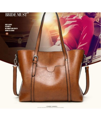 Women's Purses and Handbags for Women PU Leather Top Handle Satchel Ladies Shoulder Tote Bags Black Brown $25.65 Totes