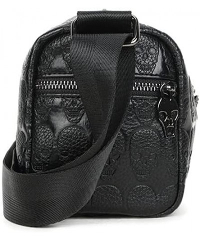 Skull Handbag Shoulder Bag PU LeatherWomen Handbag with Adjustable Shoulder Strap Black $33.61 Shoulder Bags