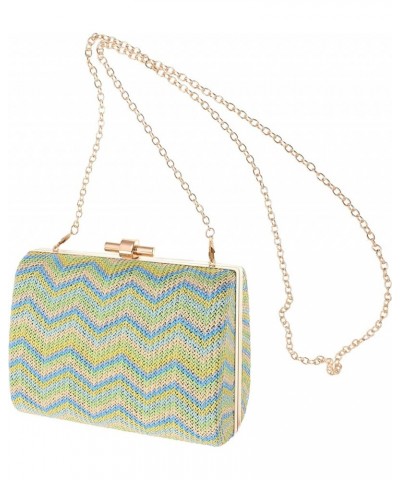 Creative Straw Woven Handbag Single- shoulder Bag Cross Body Bag Portable Bag Green $14.05 Shoulder Bags