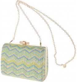 Creative Straw Woven Handbag Single- shoulder Bag Cross Body Bag Portable Bag Green $14.05 Shoulder Bags