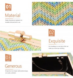 Creative Straw Woven Handbag Single- shoulder Bag Cross Body Bag Portable Bag Green $14.05 Shoulder Bags