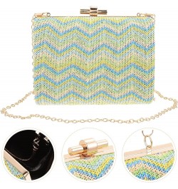 Creative Straw Woven Handbag Single- shoulder Bag Cross Body Bag Portable Bag Green $14.05 Shoulder Bags