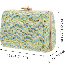 Creative Straw Woven Handbag Single- shoulder Bag Cross Body Bag Portable Bag Green $14.05 Shoulder Bags