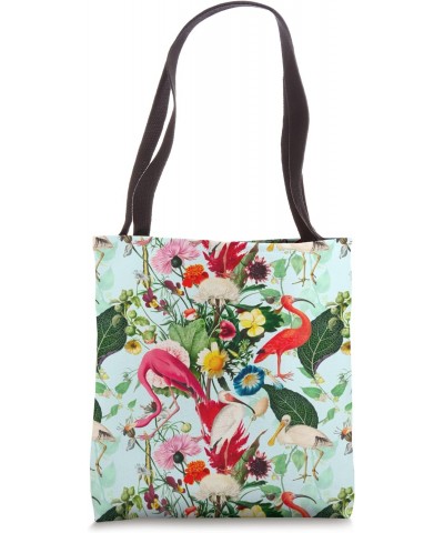 Tropical,exotic,summer,birds,flowers,flamingo pattern Tote Bag $14.25 Totes