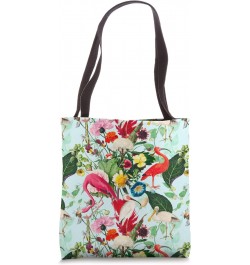 Tropical,exotic,summer,birds,flowers,flamingo pattern Tote Bag $14.25 Totes