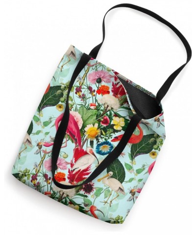 Tropical,exotic,summer,birds,flowers,flamingo pattern Tote Bag $14.25 Totes