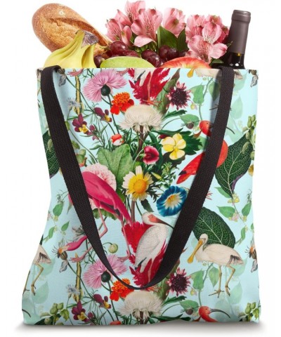 Tropical,exotic,summer,birds,flowers,flamingo pattern Tote Bag $14.25 Totes