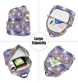 Backpack Purse for Women Cute Different Dogs Bones, Mini Fashion Backpack Cartoon Lightweight Casual Daypack Shoulder Bag Tra...