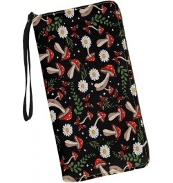 Magical Dachshund Floral Butterfly Womens Wallet RFID Blocking Card Holder Clutch Travel Zip Around Long Purse Wristlet Mushr...