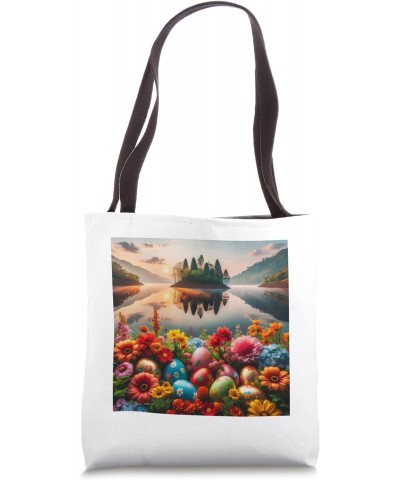 Easter Reflections Renewal Happy Easter Celebration Garden E Tote Bag $15.79 Totes