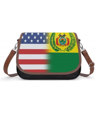 Retro Maine State Flag Leather Satchel Bag-Versatile Satchel for Women with Zipper Closure Style-20-6 $21.49 Shoulder Bags