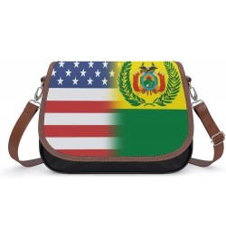 Retro Maine State Flag Leather Satchel Bag-Versatile Satchel for Women with Zipper Closure Style-20-6 $21.49 Shoulder Bags