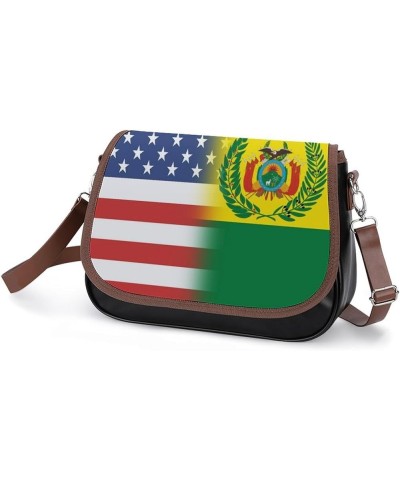 Retro Maine State Flag Leather Satchel Bag-Versatile Satchel for Women with Zipper Closure Style-20-6 $21.49 Shoulder Bags