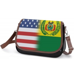 Retro Maine State Flag Leather Satchel Bag-Versatile Satchel for Women with Zipper Closure Style-20-6 $21.49 Shoulder Bags