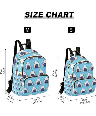 Cute Sushi Pattern Food Backpack for Women Shoulder Bag Lightweight Mini Backpack Casual Daypack for Travel Small(11.41'' x 6...