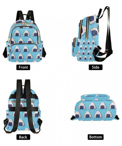 Cute Sushi Pattern Food Backpack for Women Shoulder Bag Lightweight Mini Backpack Casual Daypack for Travel Small(11.41'' x 6...