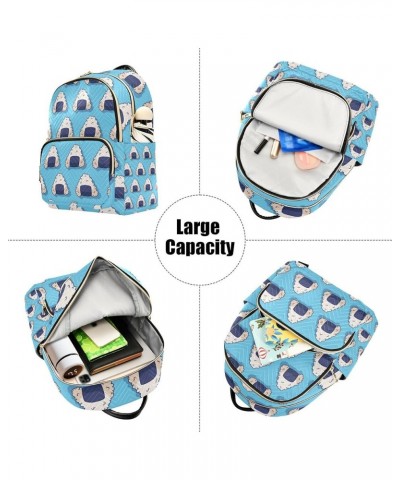 Cute Sushi Pattern Food Backpack for Women Shoulder Bag Lightweight Mini Backpack Casual Daypack for Travel Small(11.41'' x 6...