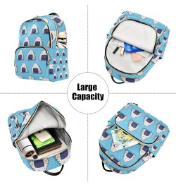 Cute Sushi Pattern Food Backpack for Women Shoulder Bag Lightweight Mini Backpack Casual Daypack for Travel Small(11.41'' x 6...