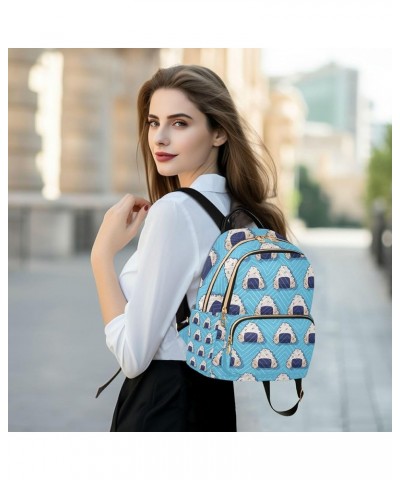 Cute Sushi Pattern Food Backpack for Women Shoulder Bag Lightweight Mini Backpack Casual Daypack for Travel Small(11.41'' x 6...