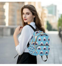 Cute Sushi Pattern Food Backpack for Women Shoulder Bag Lightweight Mini Backpack Casual Daypack for Travel Small(11.41'' x 6...