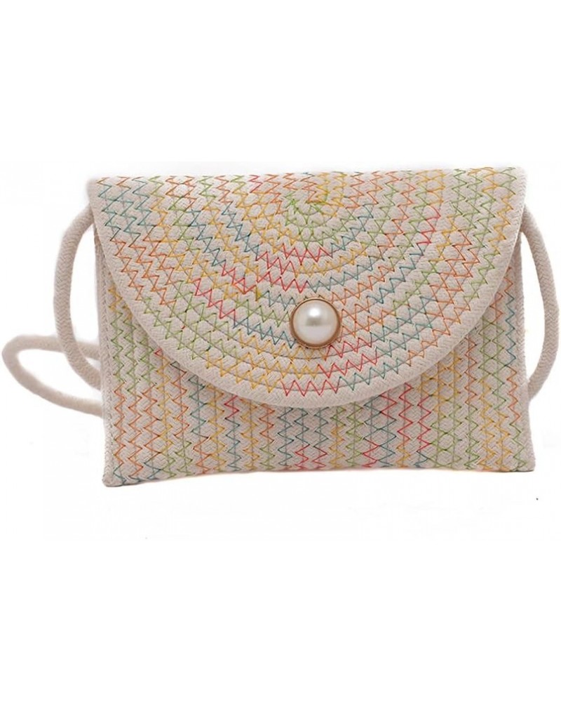 Women Straw Shoulder Bag Clutch Bag Straw Purse Straw Crossbody Bag Summer Beach Bag Envelope Purse Wallet $19.60 Shoulder Bags