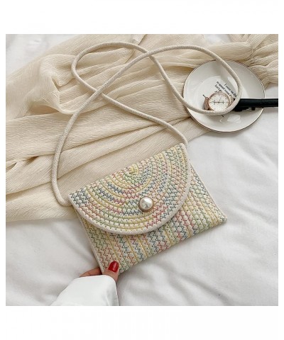 Women Straw Shoulder Bag Clutch Bag Straw Purse Straw Crossbody Bag Summer Beach Bag Envelope Purse Wallet $19.60 Shoulder Bags